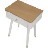 Mauro Ferretti table de nuit Matera 45x32x62 cm blanc marron