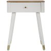 Mauro Ferretti table de nuit Matera 45x32x62 cm blanc marron