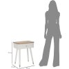 Mauro Ferretti table de nuit Matera 45x32x62 cm blanc marron