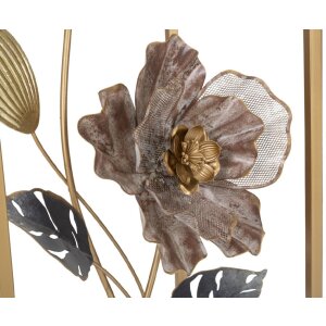 Mauro Ferretti table dappoint fleurs set 2 pièces 36x36x70-30x30x60 cm multicolore