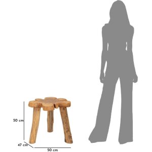 Mauro Ferretti table dappoint Bintang 50x47x50 cm marron