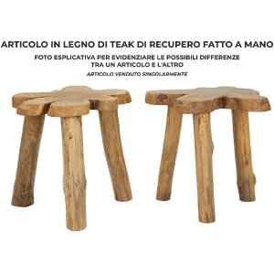 Mauro Ferretti table dappoint Bintang 50x47x50 cm marron