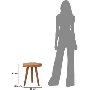 Mauro Ferretti tabouret Budut Ø 38x45 cm brun
