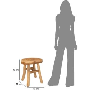 Mauro Ferretti tabouret Sel 40x32x42 cm brun