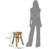Mauro Ferretti tabouret Sel Schlank 35x30x42 cm brun