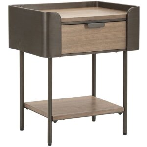 Mauro Ferretti table de nuit Toronto 50,5x41x60 cm gris...