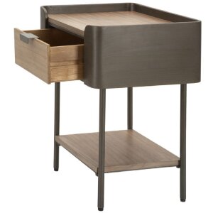 Mauro Ferretti table de nuit Toronto 50,5x41x60 cm gris marron