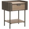 Mauro Ferretti table de nuit Toronto 50,5x41x60 cm gris marron