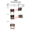 Mauro Ferretti table de nuit Toronto 50,5x41x60 cm gris marron