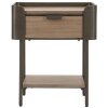 Mauro Ferretti table de nuit Toronto 50,5x41x60 cm gris marron