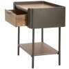 Mauro Ferretti table de nuit Toronto 50,5x41x60 cm gris marron