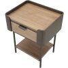 Mauro Ferretti table de nuit Toronto 50,5x41x60 cm gris marron