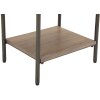 Mauro Ferretti table de nuit Toronto 50,5x41x60 cm gris marron