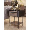 Mauro Ferretti table de nuit Toronto 50,5x41x60 cm gris marron