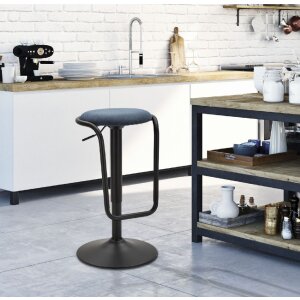 Mauro Ferretti tabouret de bar Destiny Ø 41x61-83 cm noir navy