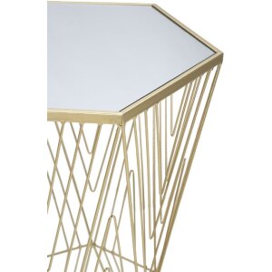 Mauro Ferretti table de téléphone lignes 40x35x80 cm or