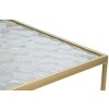 Mauro Ferretti table dappoint set Glassy 2pcs 31,5x31,5x68 et 28x28x64 cm or