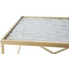 Mauro Ferretti table dappoint set Glassy 2pcs 31,5x31,5x68 et 28x28x64 cm or