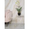 Mauro Ferretti Table dappoint Set Glass 2pcs Ø 37x47 et 31x42 cm or