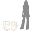 Mauro Ferretti Table dappoint Set Glass 2pcs Ø 37x47 et 31x42 cm or