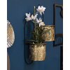 Mauro Ferretti Vase mural Hong double 27x14x48 cm noir or