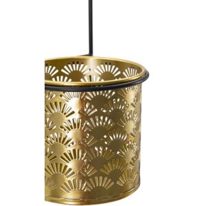 Mauro Ferretti Vase mural Hong 14x14x37 cm noir or