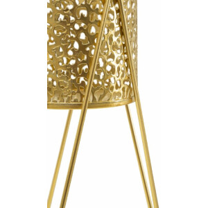 Mauro Ferretti Porte-fleurs Glod lot de 2 21x20x46 et 18x18x32 cm or