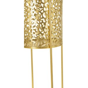 Mauro Ferretti Présentoir à fleurs Nat Lot de 2 Ø 17x46 et Ø 14x34 cm or