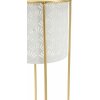 Mauro Ferretti Présentoir à fleurs Whity Lot de 2 Ø 17x46 et 14x34 cm blanc or