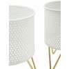 Mauro Ferretti Porte-fleurs Gaspy lot de 2 Ø 16x20 et 13x20 cm blanc or