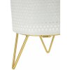Mauro Ferretti Porte-fleurs Gaspy lot de 2 Ø 16x20 et 13x20 cm blanc or