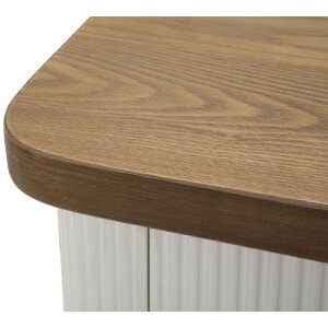 Mauro Ferretti Table de nuit Tolosa 48x40x62 cm blanc marron