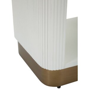 Mauro Ferretti Table de nuit Tolosa 48x40x62 cm blanc marron