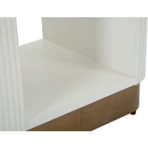 Mauro Ferretti Table de nuit Tolosa 48x40x62 cm blanc marron
