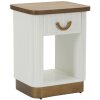 Mauro Ferretti Table de nuit Tolosa 48x40x62 cm blanc marron