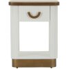 Mauro Ferretti Table de nuit Tolosa 48x40x62 cm blanc marron