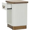 Mauro Ferretti Table de nuit Tolosa 48x40x62 cm blanc marron