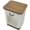 Mauro Ferretti Table de nuit Tolosa 48x40x62 cm blanc marron