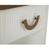 Mauro Ferretti Table de nuit Tolosa 48x40x62 cm blanc marron