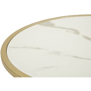 Mauro Ferretti Sharon table de nuit Ø 43x48 cm blanc or