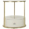 Mauro Ferretti Sharon table de nuit Ø 43x48 cm blanc or