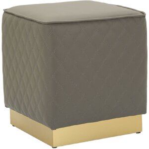 Mauro Ferretti Sharon tabouret 35x35x38 cm gris or