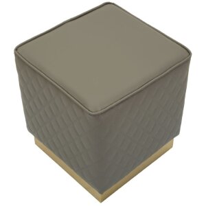 Mauro Ferretti Sharon tabouret 35x35x38 cm gris or