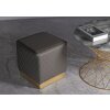 Mauro Ferretti Sharon tabouret 35x35x38 cm gris or