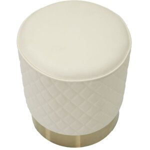 Mauro Ferretti Sharon tabouret Ø36x39 cm blanc or