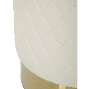 Mauro Ferretti Sharon tabouret Ø36x39 cm blanc or