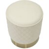 Mauro Ferretti Sharon tabouret Ø36x39 cm blanc or