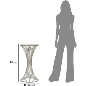 Mauro Ferretti Funnel table dappoint Ø 40x79 cm argenté