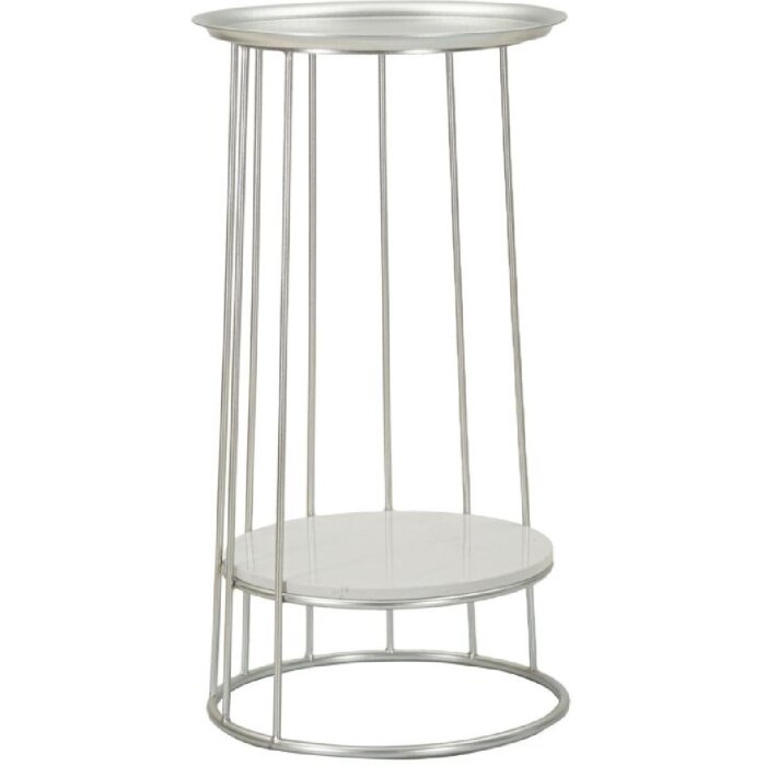 Mauro Ferretti Towery table dappoint Ø 40x76 cm argenté