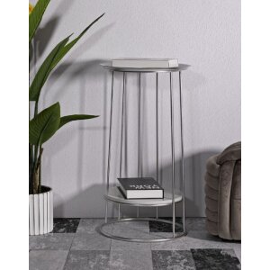 Mauro Ferretti Towery table dappoint Ø 40x76 cm argenté